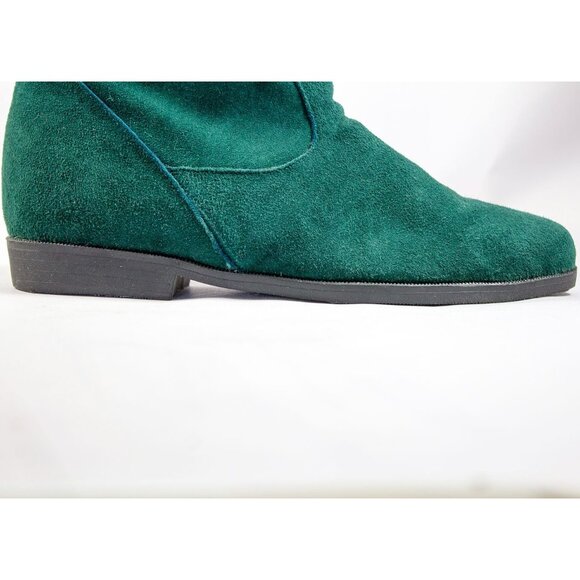 Jack Sprat Womens Houston Hunter Green Mid-Calf Suede Scrunch Boots Size 7 - Picture 8 of 12